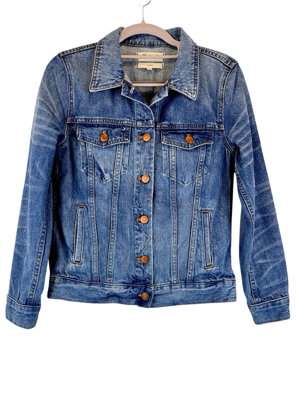 Madewell The Jean Jacket In Pinter Wash Denim Cotton Classic Sz S - Picture 3 of 11